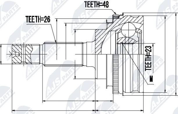 NTY NPZ-TY-016 - Jeu de joints, arbre de transmission cwaw.fr