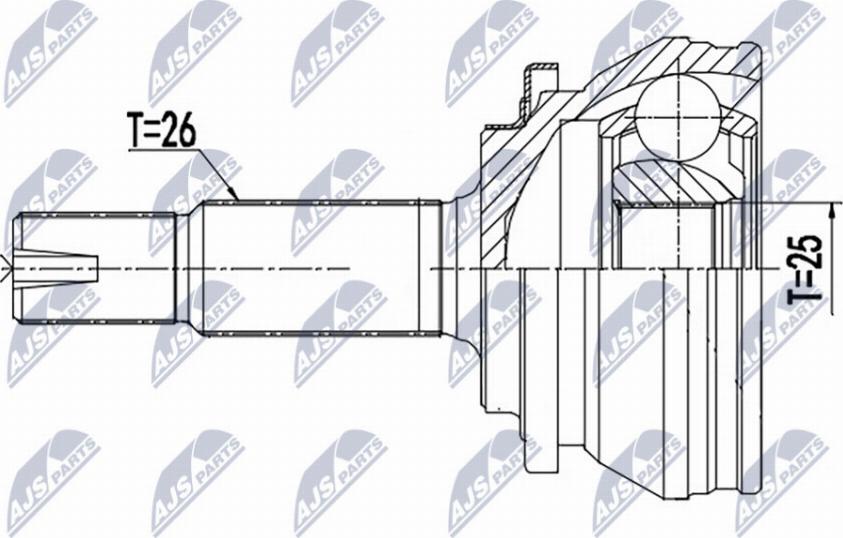 NTY NPZ-TY-013 - Jeu de joints, arbre de transmission cwaw.fr