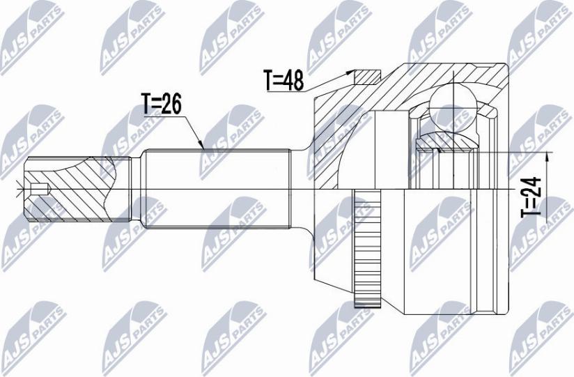 NTY NPZ-TY-017 - Jeu de joints, arbre de transmission cwaw.fr