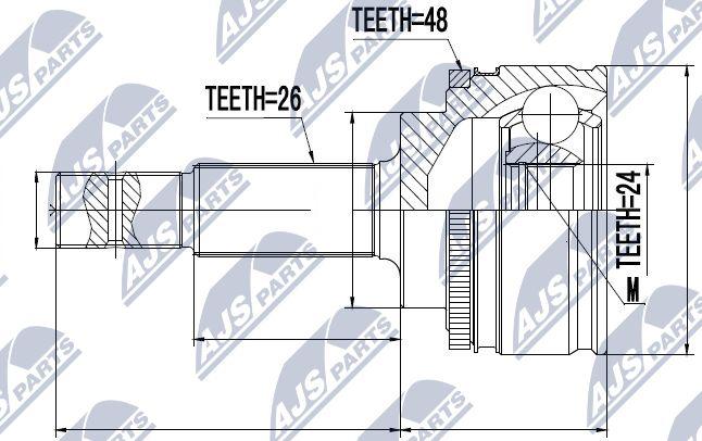 NTY NPZ-TY-084 - Jeu de joints, arbre de transmission cwaw.fr