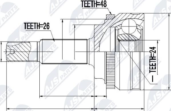 NTY NPZ-TY-088 - Jeu de joints, arbre de transmission cwaw.fr