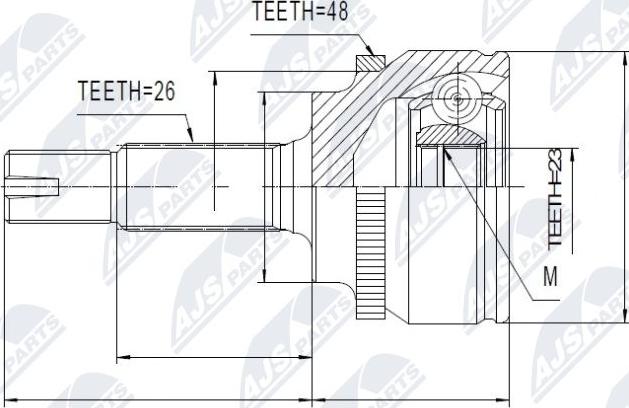 NTY NPZ-TY-082 - Jeu de joints, arbre de transmission cwaw.fr