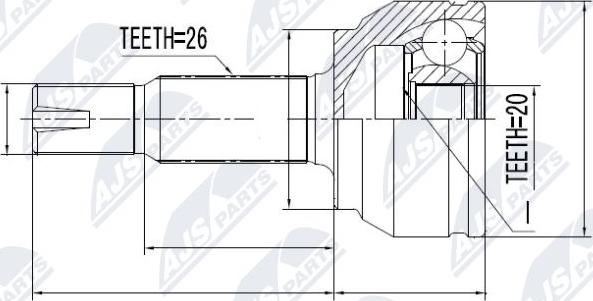 NTY NPZ-TY-087 - Jeu de joints, arbre de transmission cwaw.fr