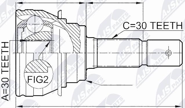 NTY NPZ-TY-020 - Jeu de joints, arbre de transmission cwaw.fr