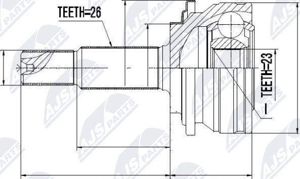 NTY NPZ-TY-079 - Jeu de joints, arbre de transmission cwaw.fr