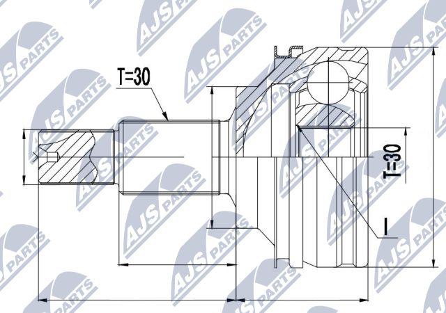 NTY NPZ-TY-074 - Jeu de joints, arbre de transmission cwaw.fr