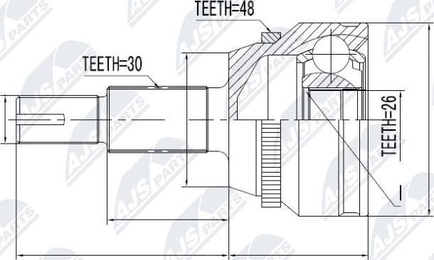 NTY NPZ-TY-077 - Jeu de joints, arbre de transmission cwaw.fr