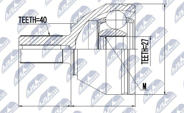 NTY NPZ-VV-018 - Jeu de joints, arbre de transmission cwaw.fr