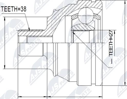 NTY NPZ-VW-009 - Jeu de joints, arbre de transmission cwaw.fr