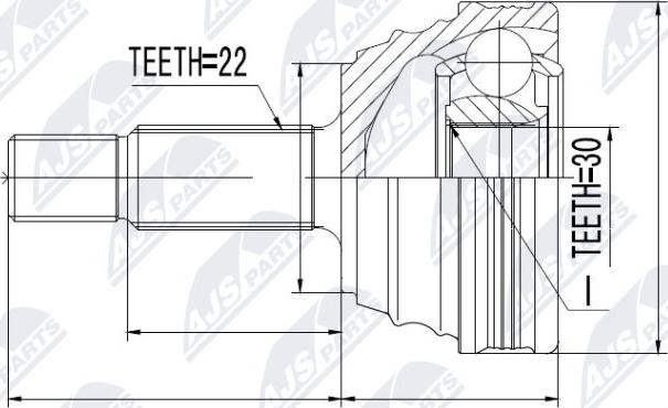 NTY NPZ-VW-004 - Jeu de joints, arbre de transmission cwaw.fr