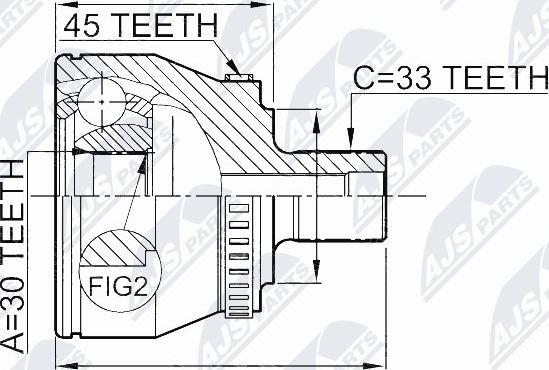 NTY NPZ-VW-008 - Jeu de joints, arbre de transmission cwaw.fr