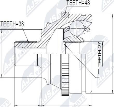 NTY NPZ-VW-010 - Jeu de joints, arbre de transmission cwaw.fr