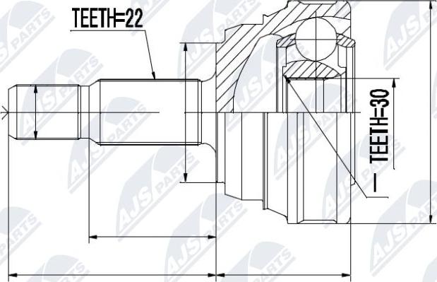 NTY NPZ-VW-013 - Jeu de joints, arbre de transmission cwaw.fr