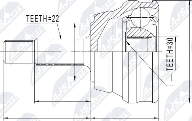 NTY NPZ-VW-012 - Jeu de joints, arbre de transmission cwaw.fr