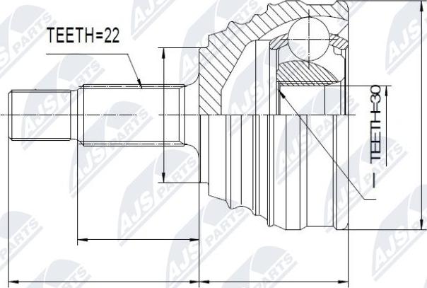 NTY NPZ-VW-034 - Jeu de joints, arbre de transmission cwaw.fr