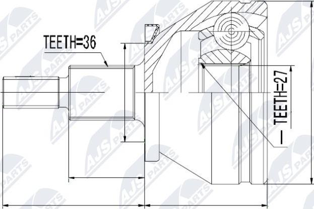 NTY NPZ-VW-036 - Jeu de joints, arbre de transmission cwaw.fr