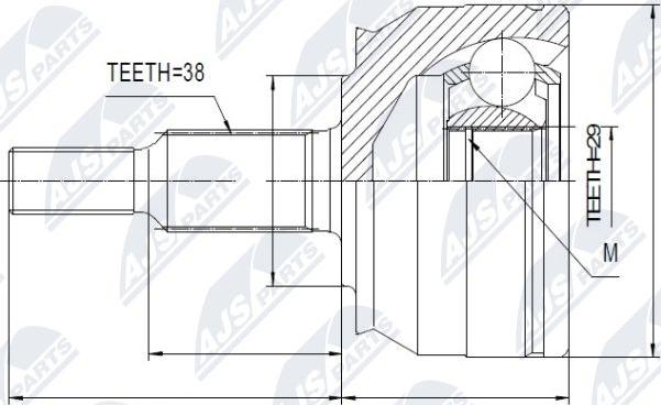 NTY NPZ-VW-033 - Jeu de joints, arbre de transmission cwaw.fr