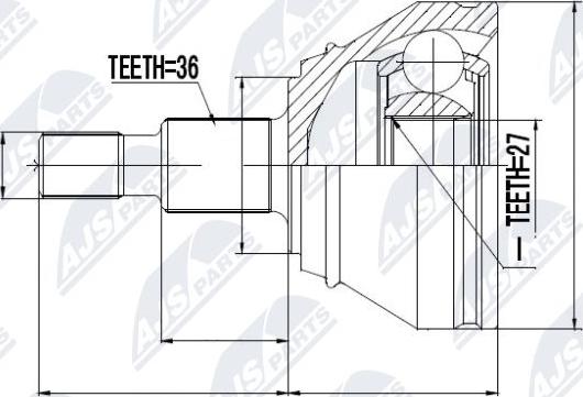 NTY NPZ-VW-028 - Jeu de joints, arbre de transmission cwaw.fr