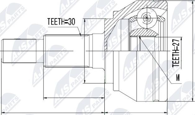 NTY NPZ-VW-027 - Jeu de joints, arbre de transmission cwaw.fr