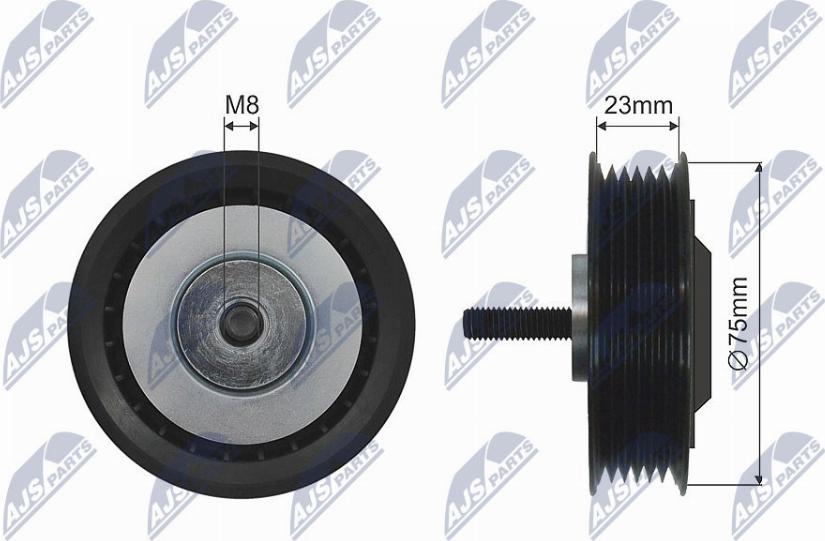 NTY RNK-PL-032 - Poulie renvoi / transmission, courroie trapézoïdale à nervures cwaw.fr