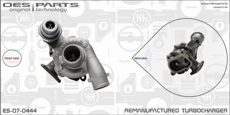 OES PARTS ES-07-0444 - Turbocompresseur, suralimentation cwaw.fr