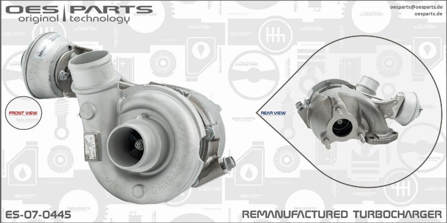 OES PARTS ES-07-0445 - Turbocompresseur, suralimentation cwaw.fr