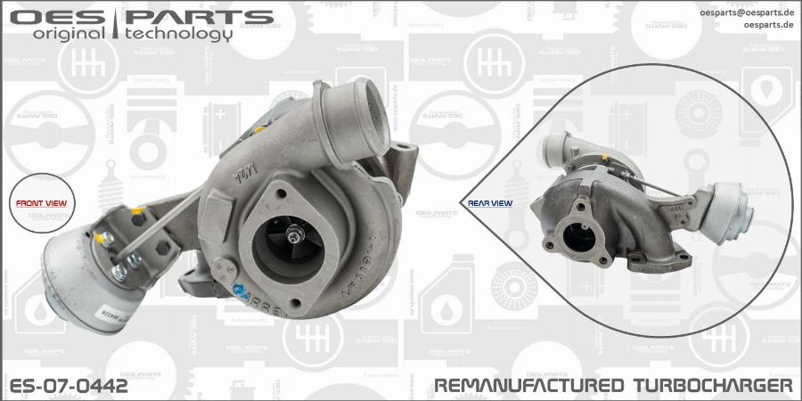 OES PARTS ES-07-0442 - Turbocompresseur, suralimentation cwaw.fr