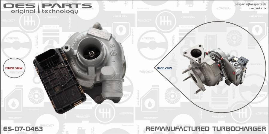 OES PARTS ES-07-0463 - Turbocompresseur, suralimentation cwaw.fr