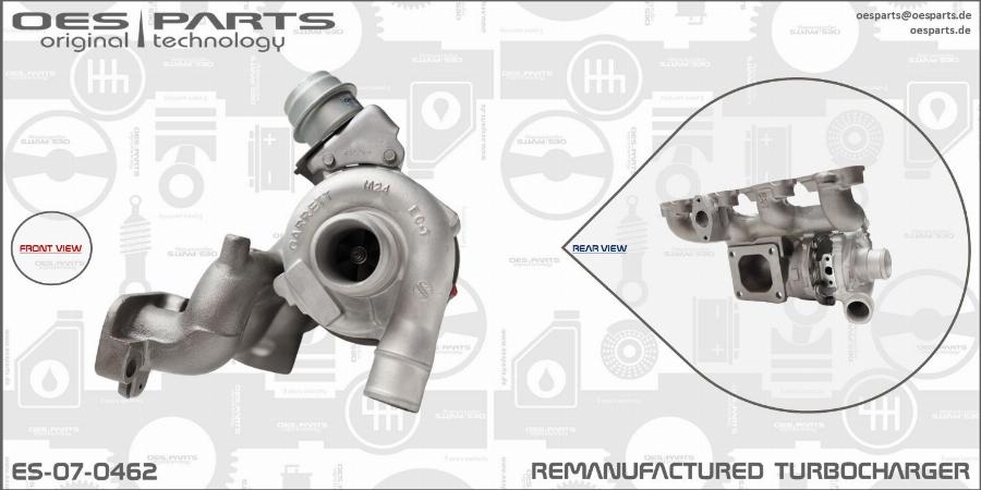 OES PARTS ES-07-0462 - Turbocompresseur, suralimentation cwaw.fr