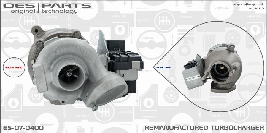 OES PARTS ES-07-0400 - Turbocompresseur, suralimentation cwaw.fr