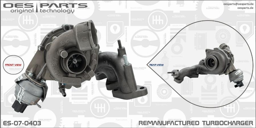 OES PARTS ES-07-0403 - Turbocompresseur, suralimentation cwaw.fr