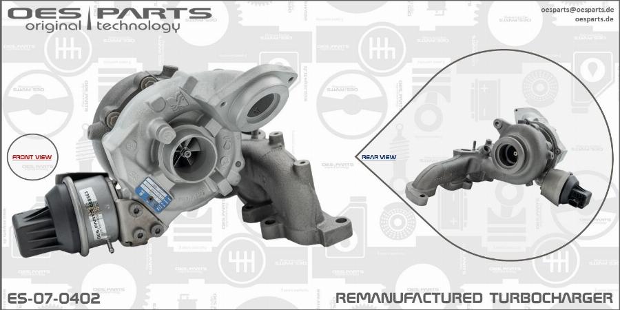 OES PARTS ES-07-0402 - Turbocompresseur, suralimentation cwaw.fr