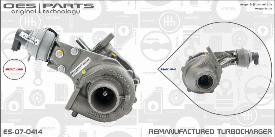 OES PARTS ES-07-0414 - Turbocompresseur, suralimentation cwaw.fr