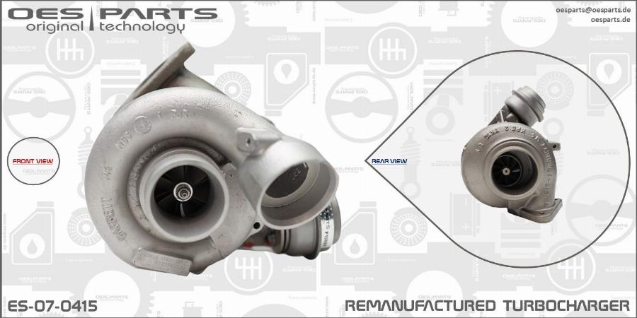 OES PARTS ES-07-0415 - Turbocompresseur, suralimentation cwaw.fr