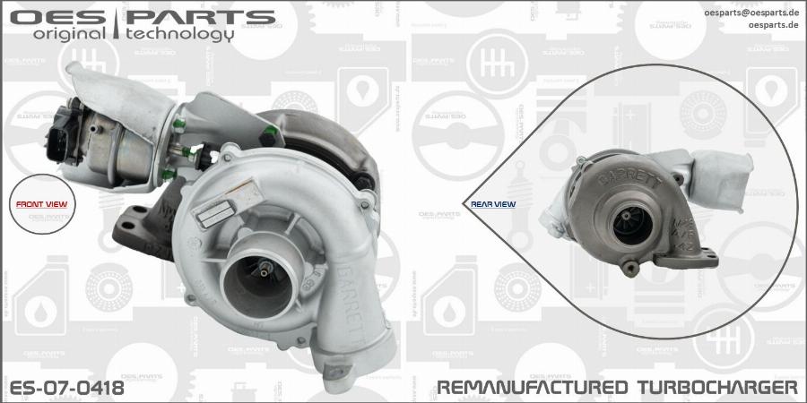 OES PARTS ES-07-0418 - Turbocompresseur, suralimentation cwaw.fr