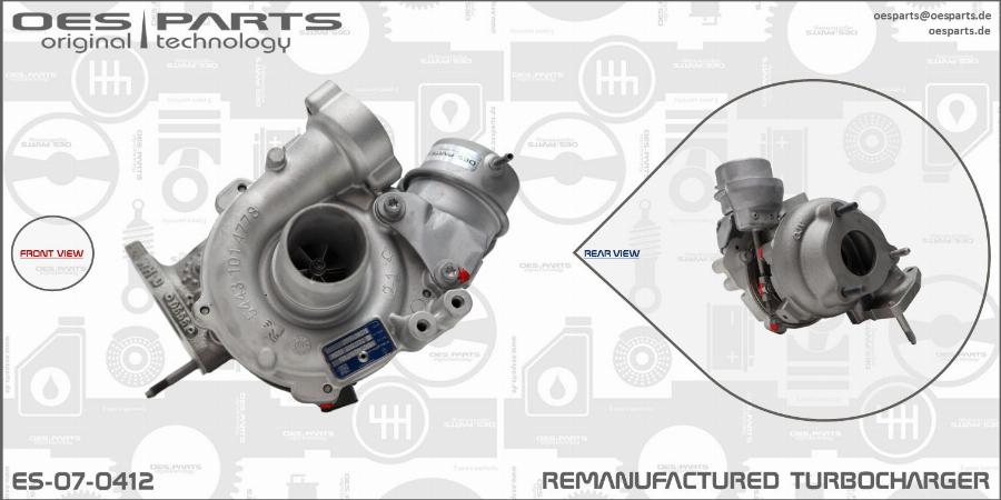 OES PARTS ES-07-0412 - Turbocompresseur, suralimentation cwaw.fr