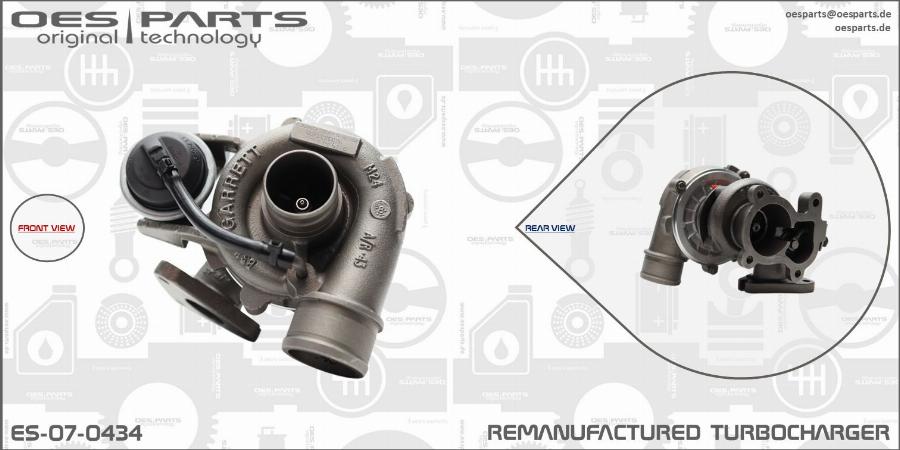 OES PARTS ES-07-0434 - Turbocompresseur, suralimentation cwaw.fr