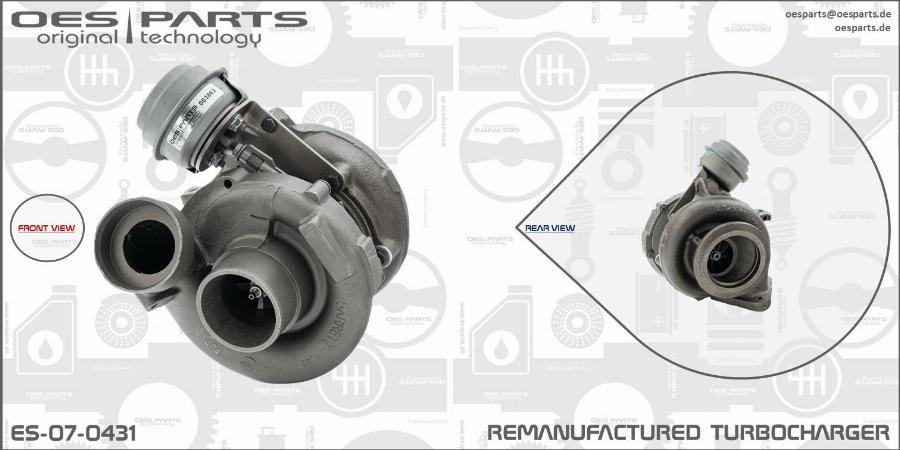 OES PARTS ES-07-0431 - Turbocompresseur, suralimentation cwaw.fr