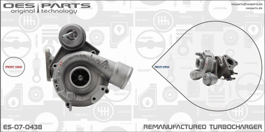 OES PARTS ES-07-0438 - Turbocompresseur, suralimentation cwaw.fr