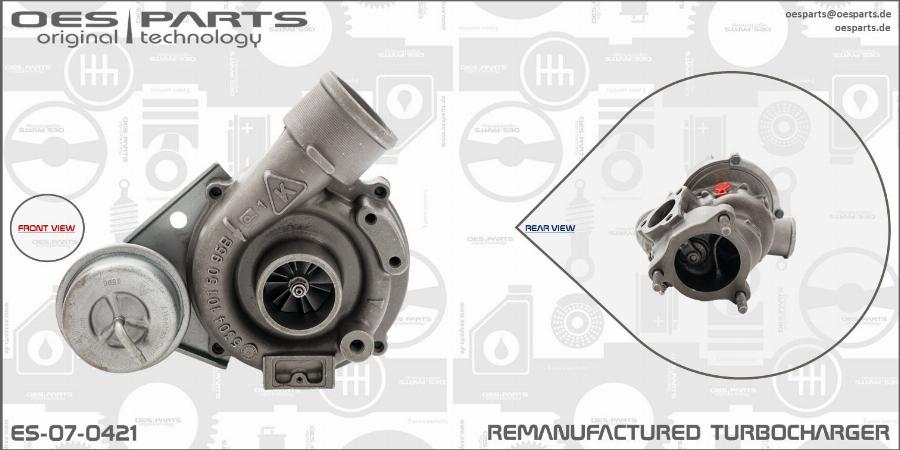 OES PARTS ES-07-0421 - Turbocompresseur, suralimentation cwaw.fr