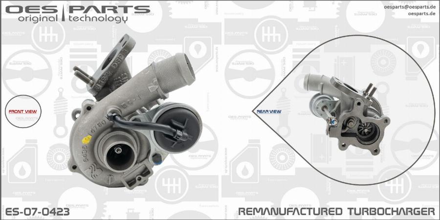 OES PARTS ES-07-0423 - Turbocompresseur, suralimentation cwaw.fr