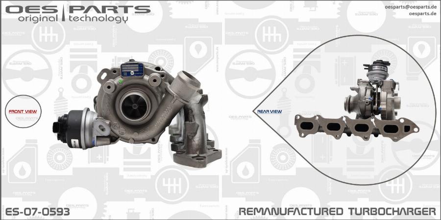 OES PARTS ES-07-0593 - Turbocompresseur, suralimentation cwaw.fr