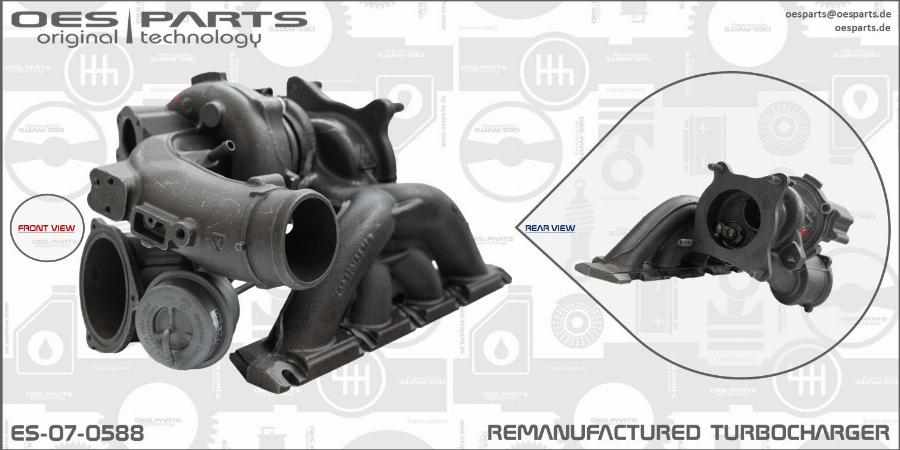 OES PARTS ES-07-0588 - Turbocompresseur, suralimentation cwaw.fr