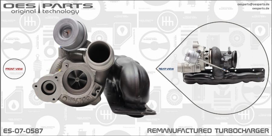 OES PARTS ES-07-0587 - Turbocompresseur, suralimentation cwaw.fr