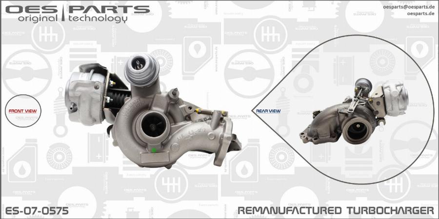 OES PARTS ES-07-0575 - Turbocompresseur, suralimentation cwaw.fr