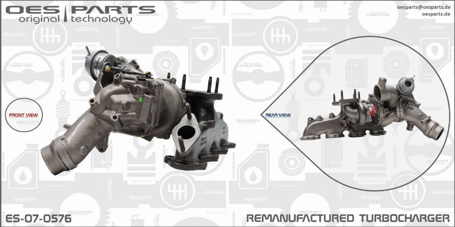 OES PARTS ES-07-0576 - Turbocompresseur, suralimentation cwaw.fr