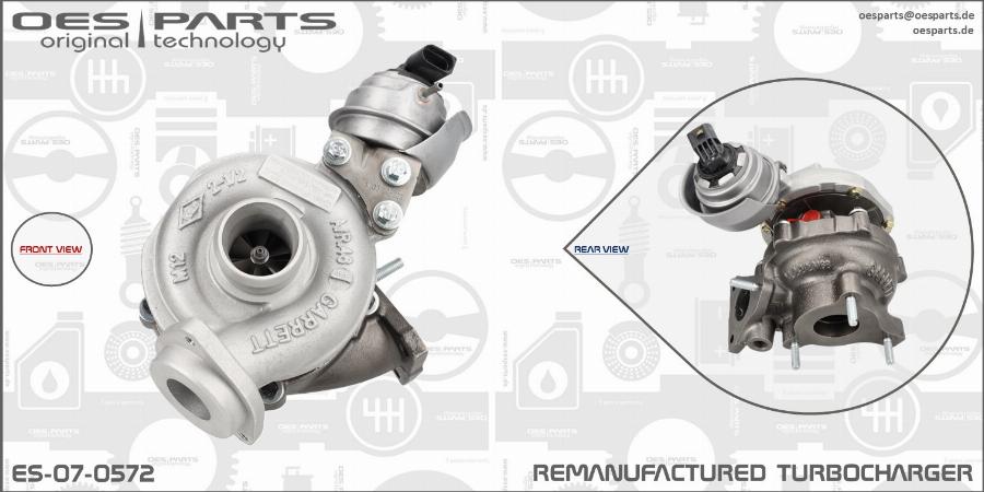 OES PARTS ES-07-0572 - Turbocompresseur, suralimentation cwaw.fr