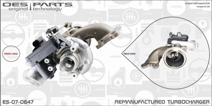 OES PARTS ES-07-0647 - Turbocompresseur, suralimentation cwaw.fr