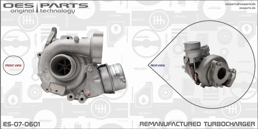 OES PARTS ES-07-0601 - Turbocompresseur, suralimentation cwaw.fr