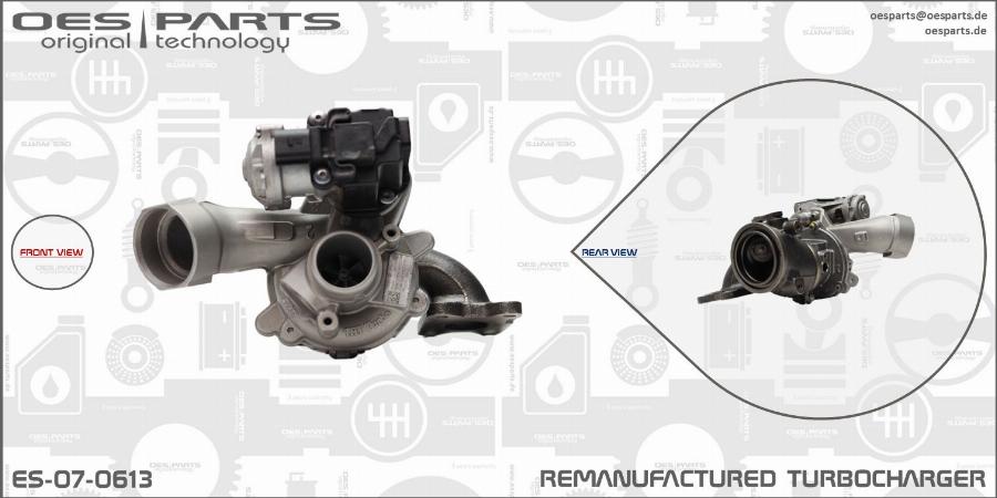 OES PARTS ES-07-0613 - Turbocompresseur, suralimentation cwaw.fr